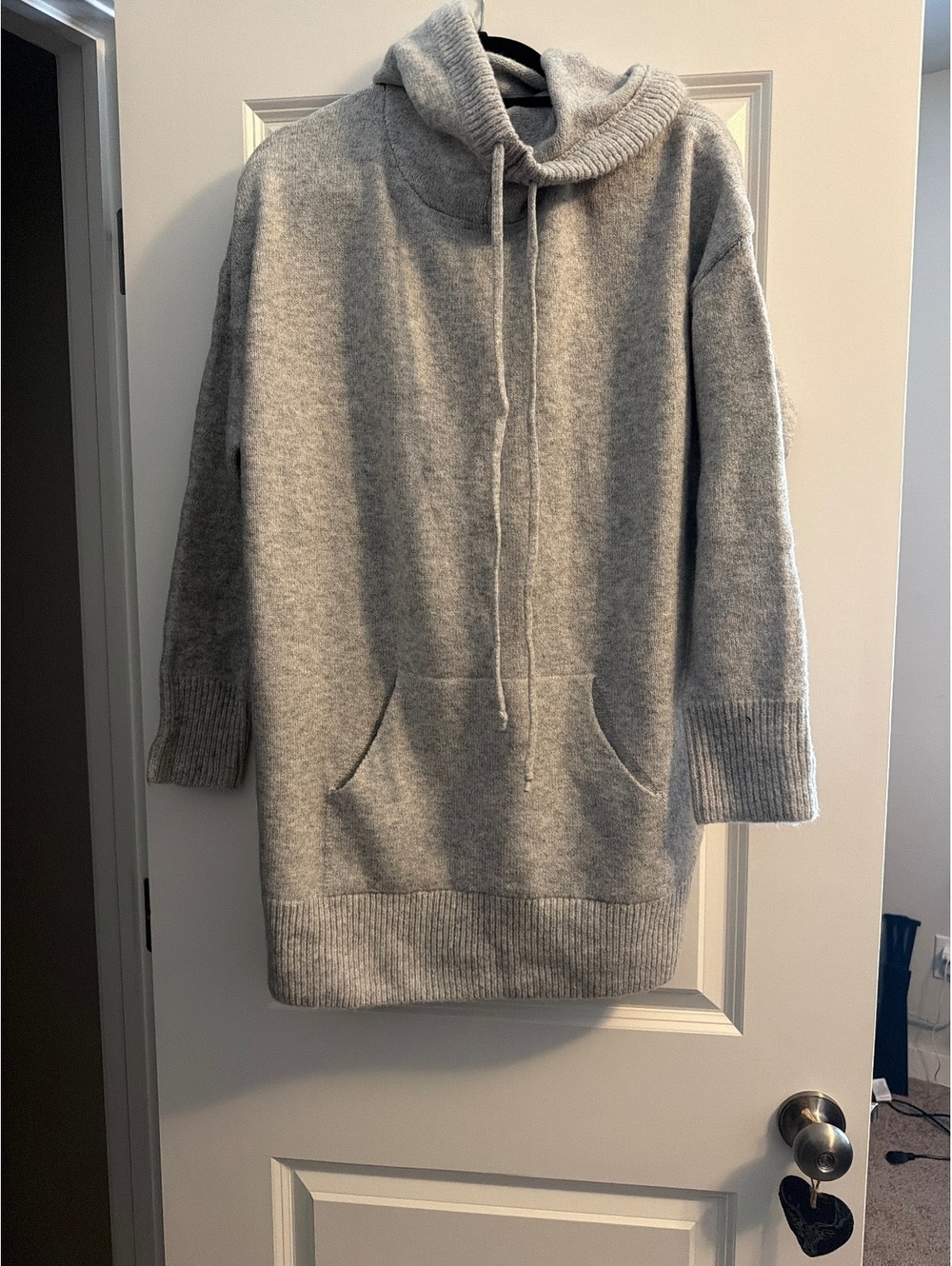 Grey cowl neck sweater